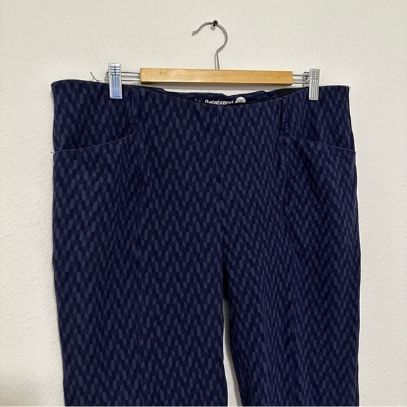 Betabrand Two Pockets Boot Cut Pants Casual Navy Printed Size XXL Petite Women’s - Picture 2 of 11